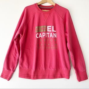 Camp David El Capitan canyon Santa Barbra red logo graphics sweatshirt